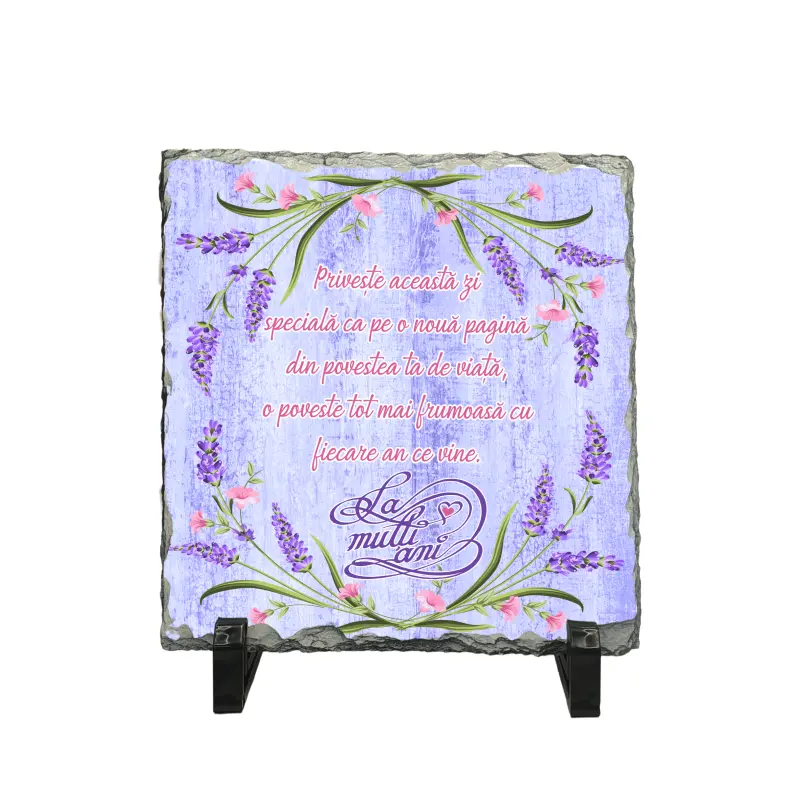 Priveste aceasta zi speciala ca pe o ..., piatra ardezie personalizata, cu mesaj model pa035